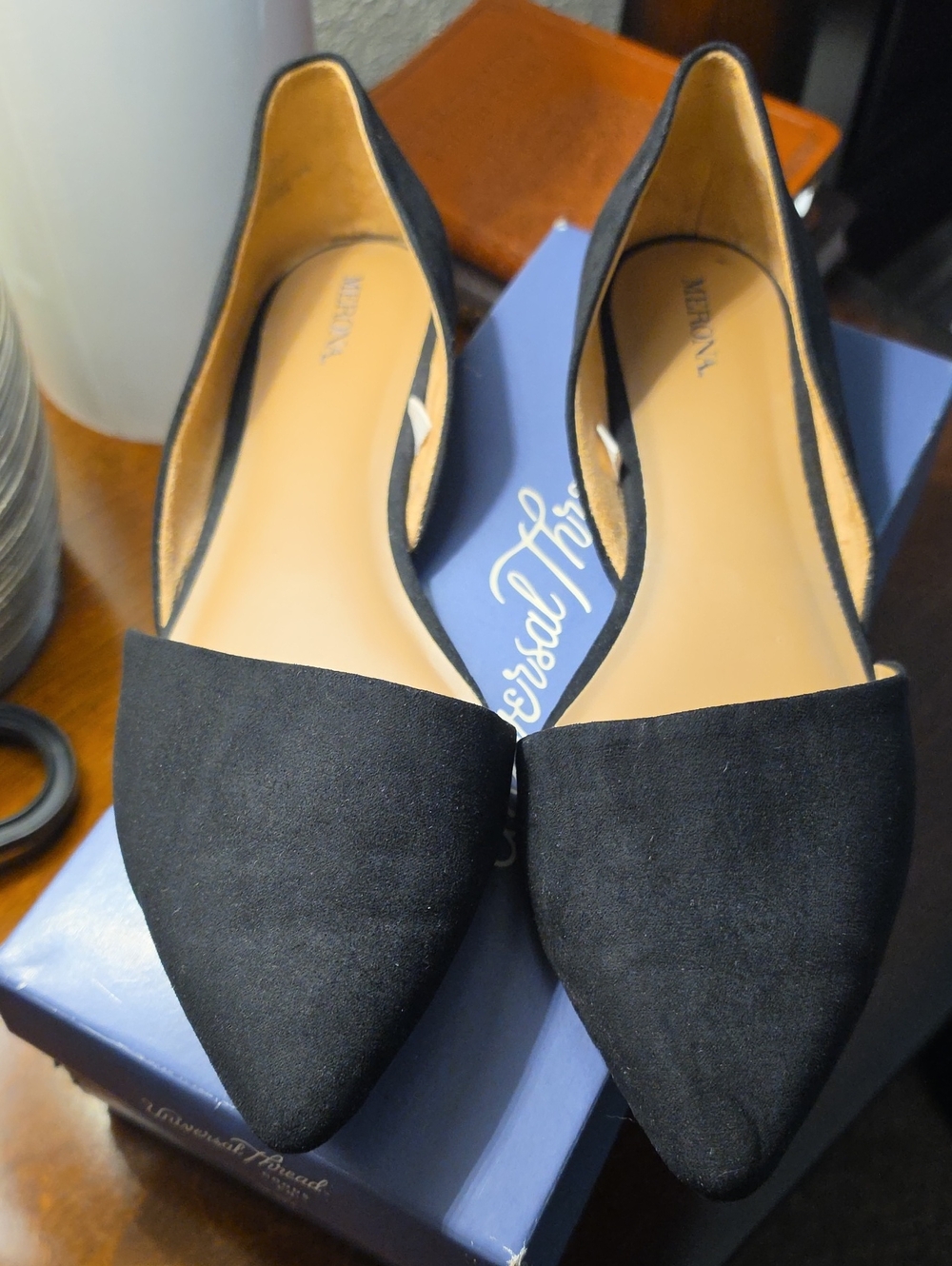 Merona Black Pointed D'Orsay Flats